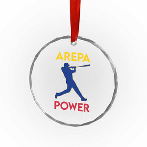 Arepa Power Baseball Batter Silhouette Crystal Glass Ornament Venezuelan Pride Beisbol for Baseball Fans TS02 Print Your Wear