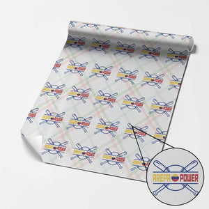 Arepa Power Baseball Crossed Bats Wrapping Paper Roll Funny Venezuelan Pride Gift for Latino Sports Fans TS02 Christmas Plaid Print Your Wear
