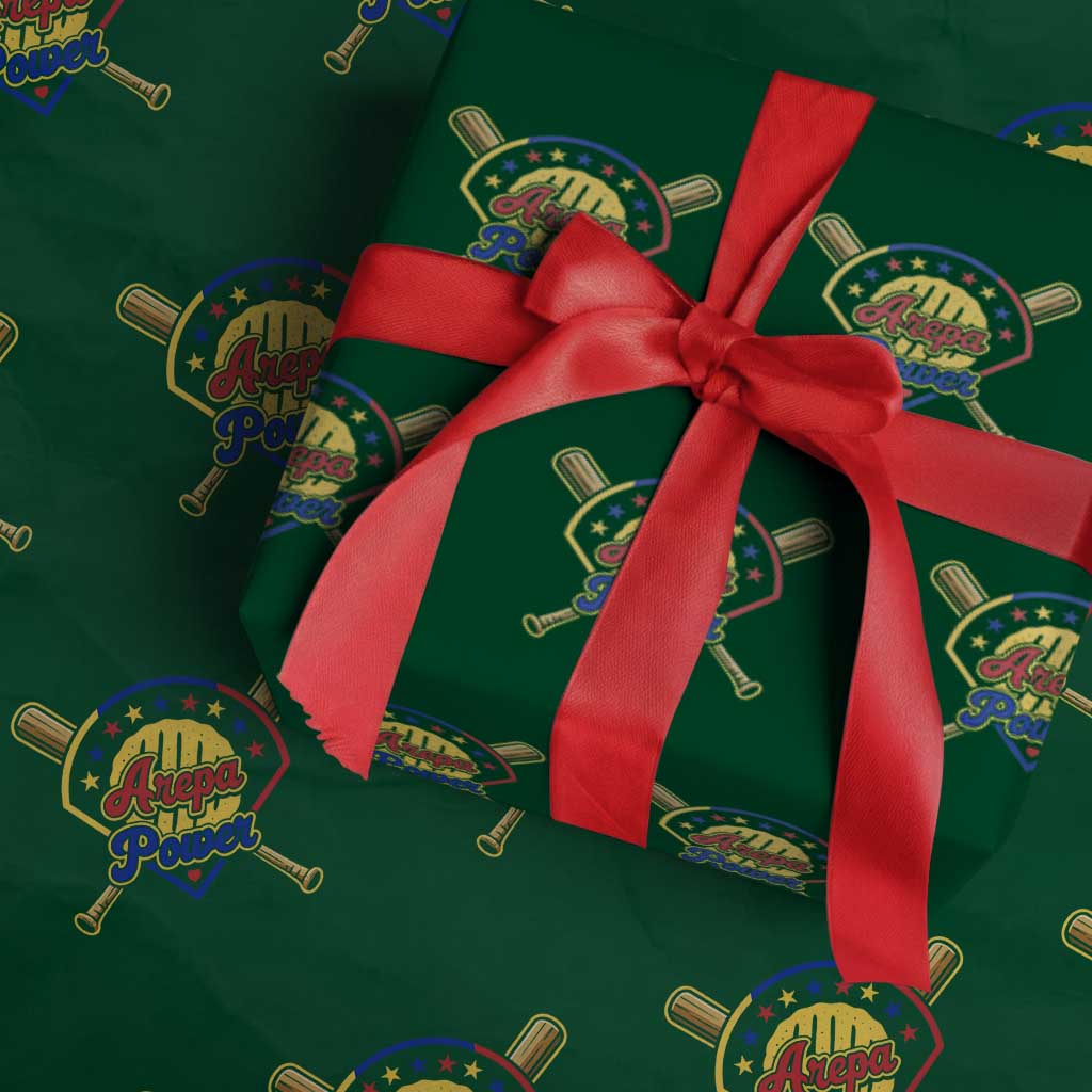 Arepa Power Venezuela Baseball Lover Wrapping Paper Roll Venezuelan Pride TS11 Green Print Your Wear