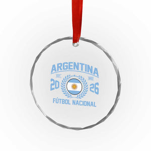 Argentina 2026 Soccer Football Fan Argentinian Flag Crystal Glass Ornament TS14 Print Your Wear