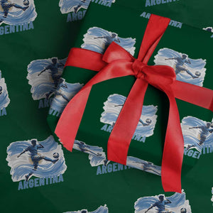 Argentina Soccer Fan Argentinian Flag Patriotic Sports Wrapping Paper Roll TS14 Green Print Your Wear