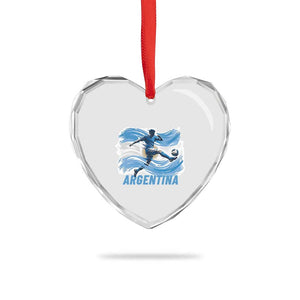 Argentina Soccer Fan Argentinian Flag Patriotic Sports Heart Crystal Glass Ornament TS14 Print Your Wear