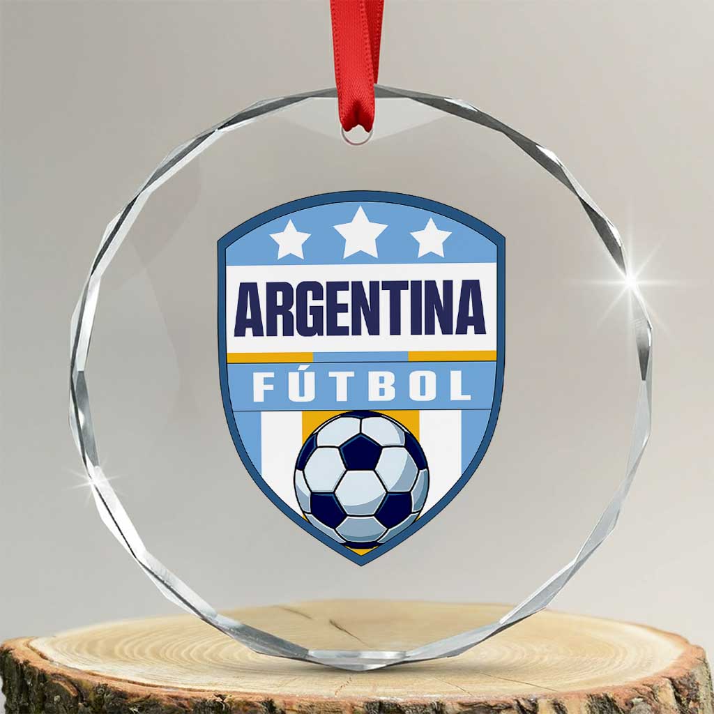 Argentina Soccer Football Crystal Glass Ornament Argentinian Football Game Day Supporter TS14 Transparent Glass 3'' Circle Print Your Wear
