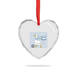 Argentina Soccer Football Heart Crystal Glass Ornament Silly Goose Argentinian Flag Fan Supporter TS14 Print Your Wear