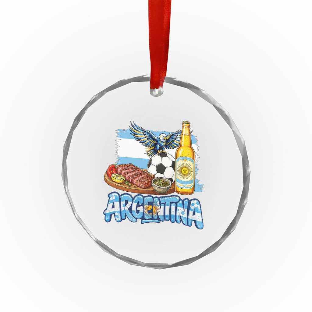Argentine Pride Soccer And Beer Crystal Glass Ornament Football Fan Graphic TS12 Print Your Wear