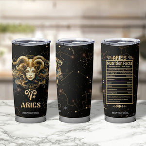 Aries Zodiac Tumbler Cup Celestial Constellation Astrology Horoscope Galaxy TB02 Printyourwear