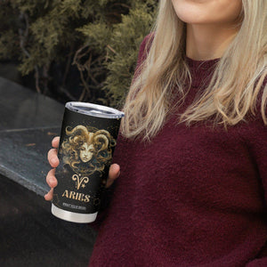 Aries Zodiac Tumbler Cup Celestial Constellation Astrology Horoscope Galaxy TB02 Printyourwear