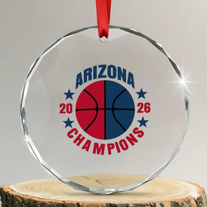 Arizona Champions Pride Crystal Glass Ornament Professional Basketball Fan Gift TS12 Transparent Glass 3'' Circle Print Your Wear