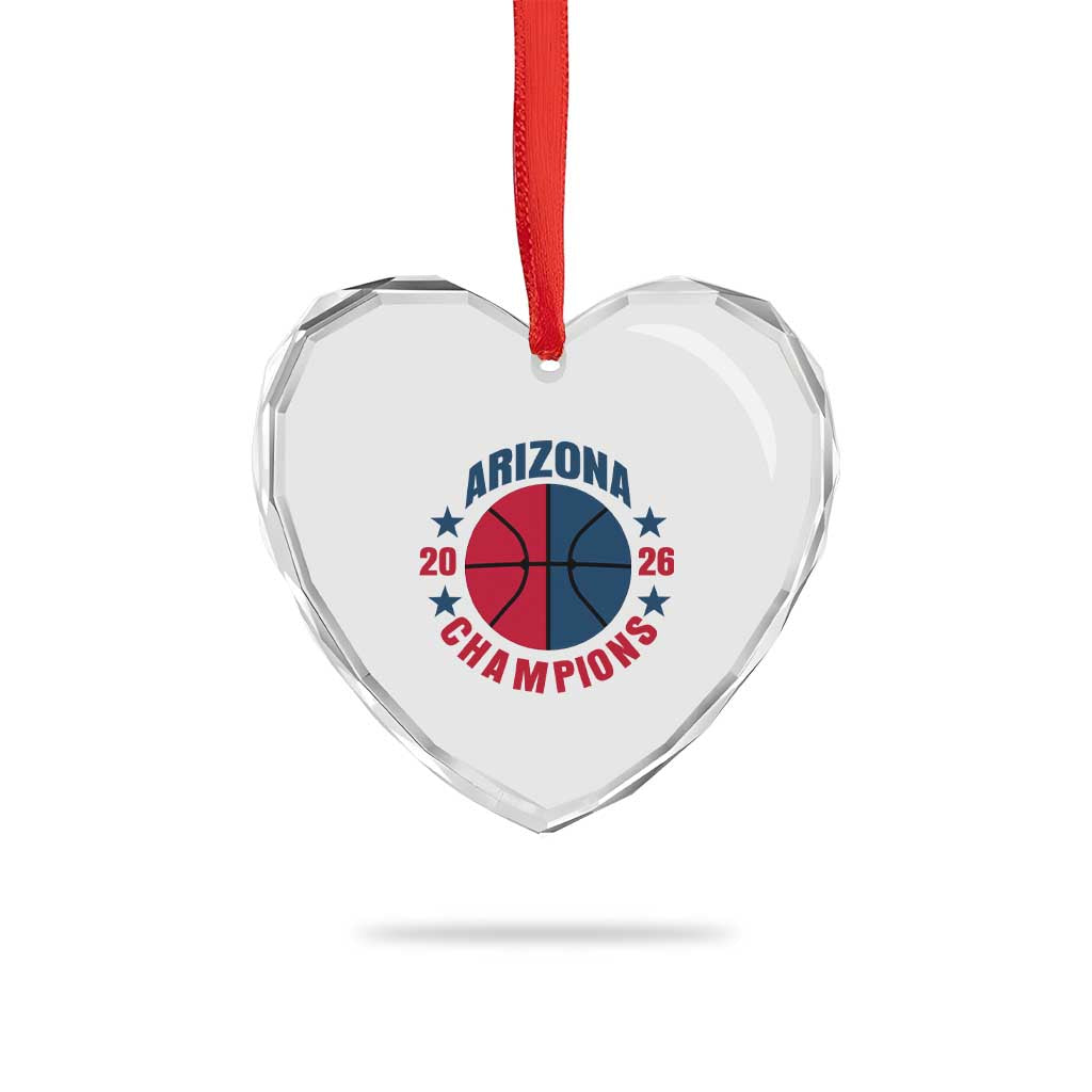 Arizona Champions Pride Heart Crystal Glass Ornament Professional Basketball Fan Gift TS12 Print Your Wear
