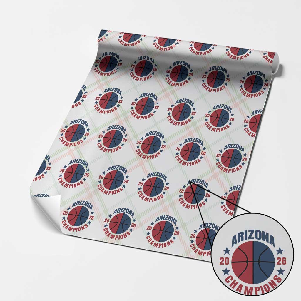 Arizona Champions Pride Wrapping Paper Roll Professional Basketball Fan Gift TS12 Christmas Plaid Print Your Wear