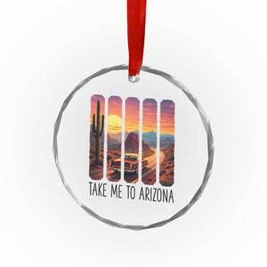 Arizona Desert Cactus Western Adventure Crystal Glass Ornament Take Me To AZ TS12 Print Your Wear