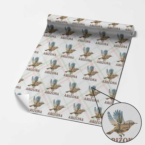 Arizona Desert Wren Bird Wrapping Paper Roll Cactus Landscape Rustic Western TS12 Christmas Plaid Print Your Wear