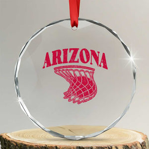 Arizona Fan Crystal Glass Ornament Southwest Basketball Sports Lover TS12 Transparent Glass 3'' Circle Print Your Wear