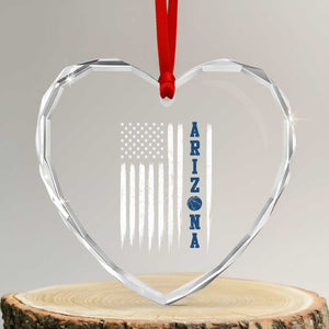Arizona Patriotic Sports Heart Crystal Glass Ornament US Flag Basketball Player Gift TS12 Transparent Glass 3'' Heart Print Your Wear