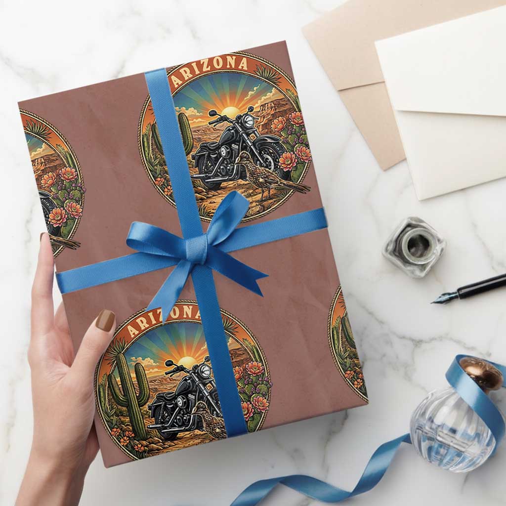 Arizona Pride Wrapping Paper Roll Adventure Scenic Journey Southwest USA TS12 Mocha Print Your Wear