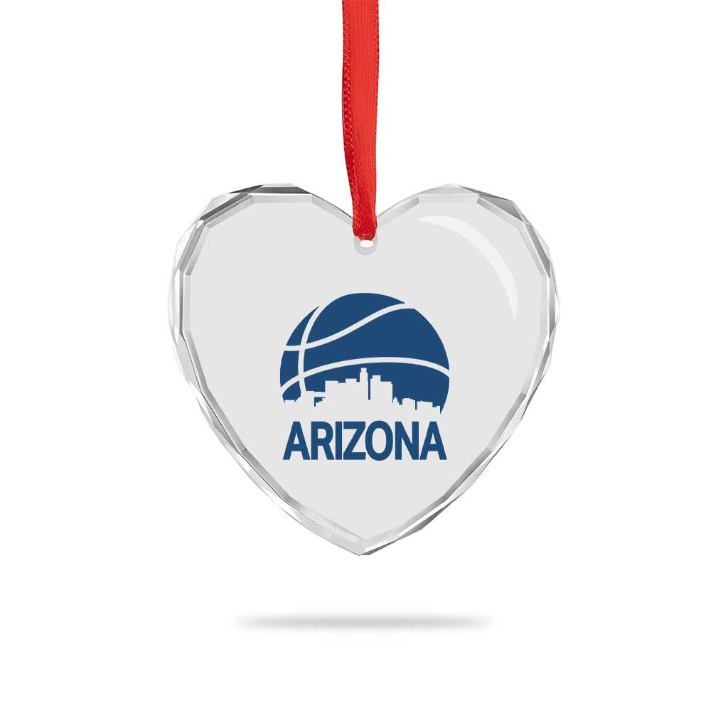 Arizona Skyline Pride Heart Crystal Glass Ornament Gift For Basketball Fan TS12 Print Your Wear