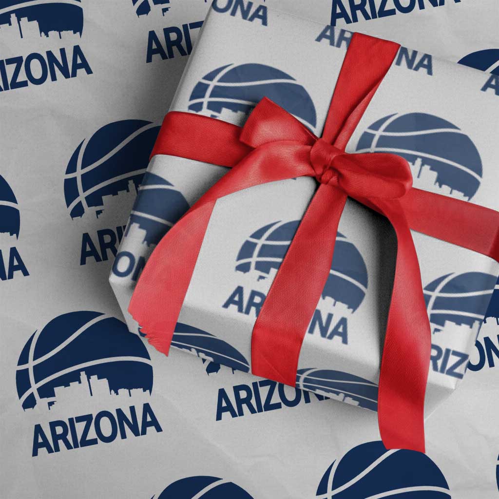 Arizona Skyline Pride Wrapping Paper Roll Gift For Basketball Fan TS12 White Print Your Wear