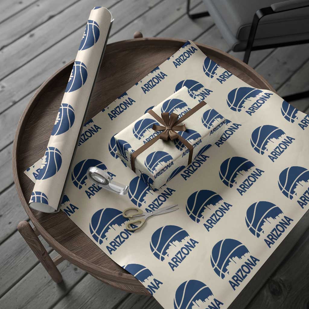 Arizona Skyline Pride Wrapping Paper Roll Gift For Basketball Fan TS12 Beige Print Your Wear