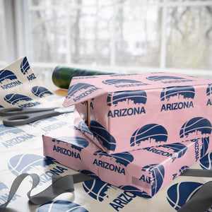 Arizona Skyline Pride Wrapping Paper Roll Gift For Basketball Fan TS12 Light Pink Print Your Wear