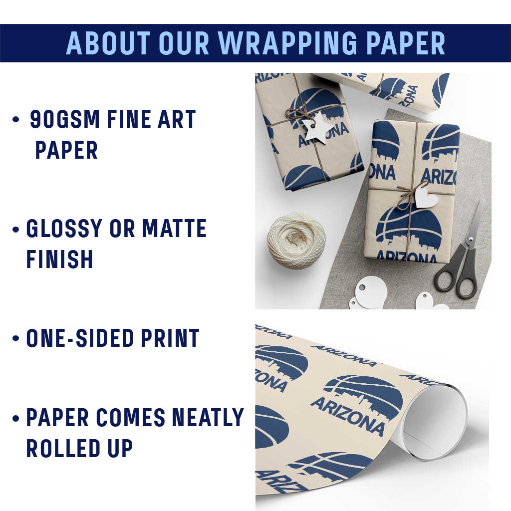 Arizona Skyline Pride Wrapping Paper Roll Gift For Basketball Fan TS12 Print Your Wear