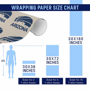 Arizona Skyline Pride Wrapping Paper Roll Gift For Basketball Fan TS12 Print Your Wear