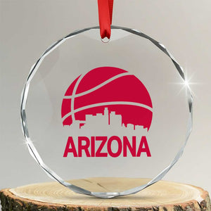 Arizona Skyline State Pride Crystal Glass Ornament Modern Urban Hoops Basketball TS12 Transparent Glass 3'' Circle Print Your Wear