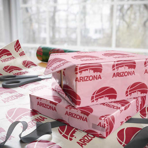 Arizona Skyline State Pride Wrapping Paper Roll Modern Urban Hoops Basketball TS12 Light Pink Print Your Wear