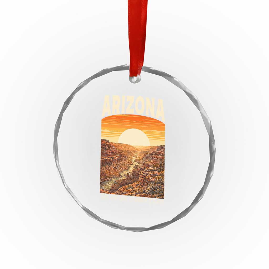 Arizona Souvenir Grand Canyon State Crystal Glass Ornament Saguaro Cactus Road Trip TS12 Print Your Wear