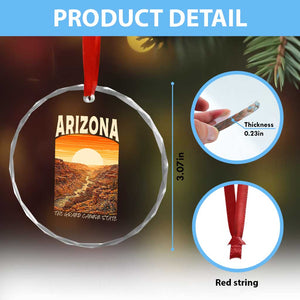 Arizona Souvenir Grand Canyon State Crystal Glass Ornament Saguaro Cactus Road Trip TS12 Print Your Wear