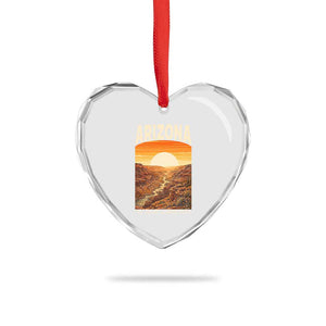 Arizona Souvenir Grand Canyon State Heart Crystal Glass Ornament Saguaro Cactus Road Trip TS12 Print Your Wear