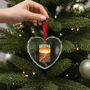 Arizona Souvenir Grand Canyon State Heart Crystal Glass Ornament Saguaro Cactus Road Trip TS12 Print Your Wear