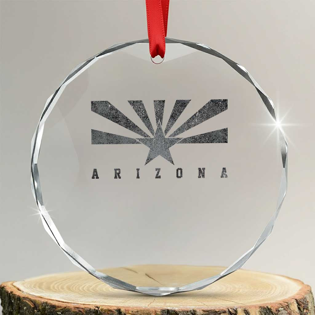 Arizona State Flag Pride Southwest Heritage Americana Crystal Glass Ornament