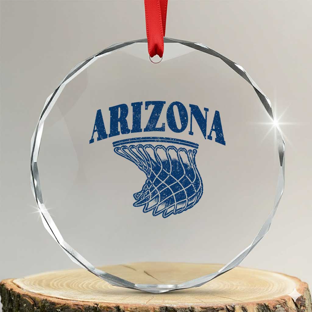 Arizona State Hoops Fan Gift Crystal Glass Ornament Basketball Lover TS12 Transparent Glass 3'' Circle Print Your Wear