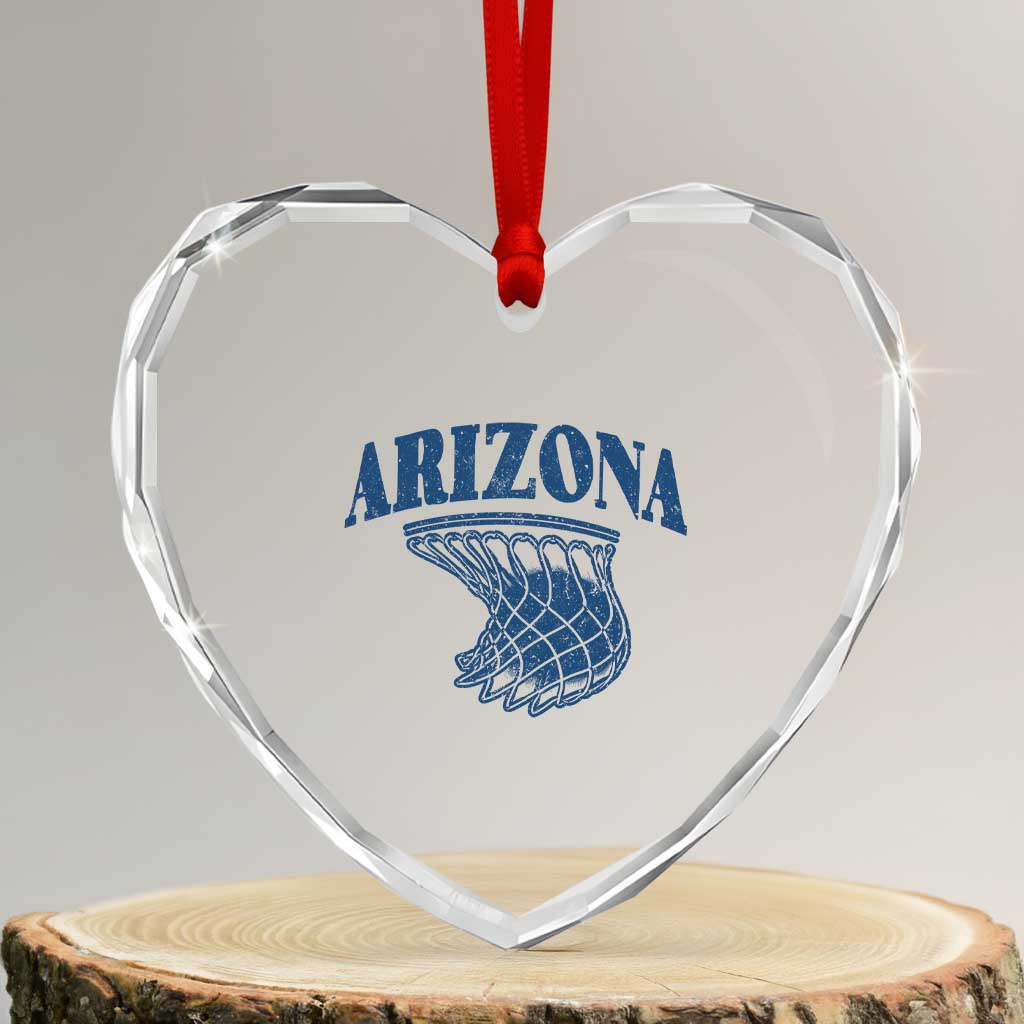 Arizona State Hoops Fan Gift Heart Crystal Glass Ornament Basketball Lover TS12 Transparent Glass 3'' Heart Print Your Wear