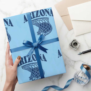 Arizona State Hoops Fan Gift Wrapping Paper Roll Basketball Lover TS12 Light Blue Print Your Wear