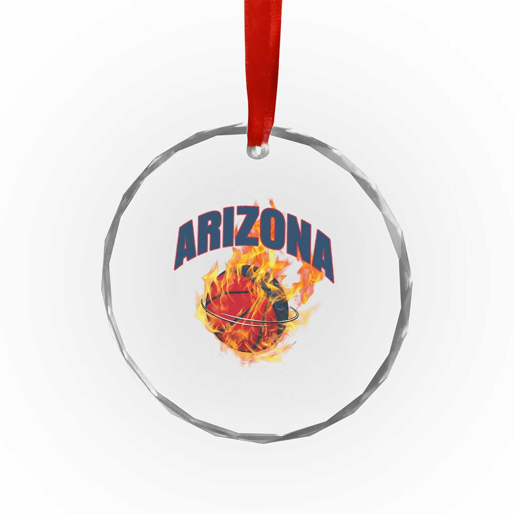Arizona State Pride Crystal Glass Ornament Flaming Basketball Coach Gift TS12 Print Your Wear