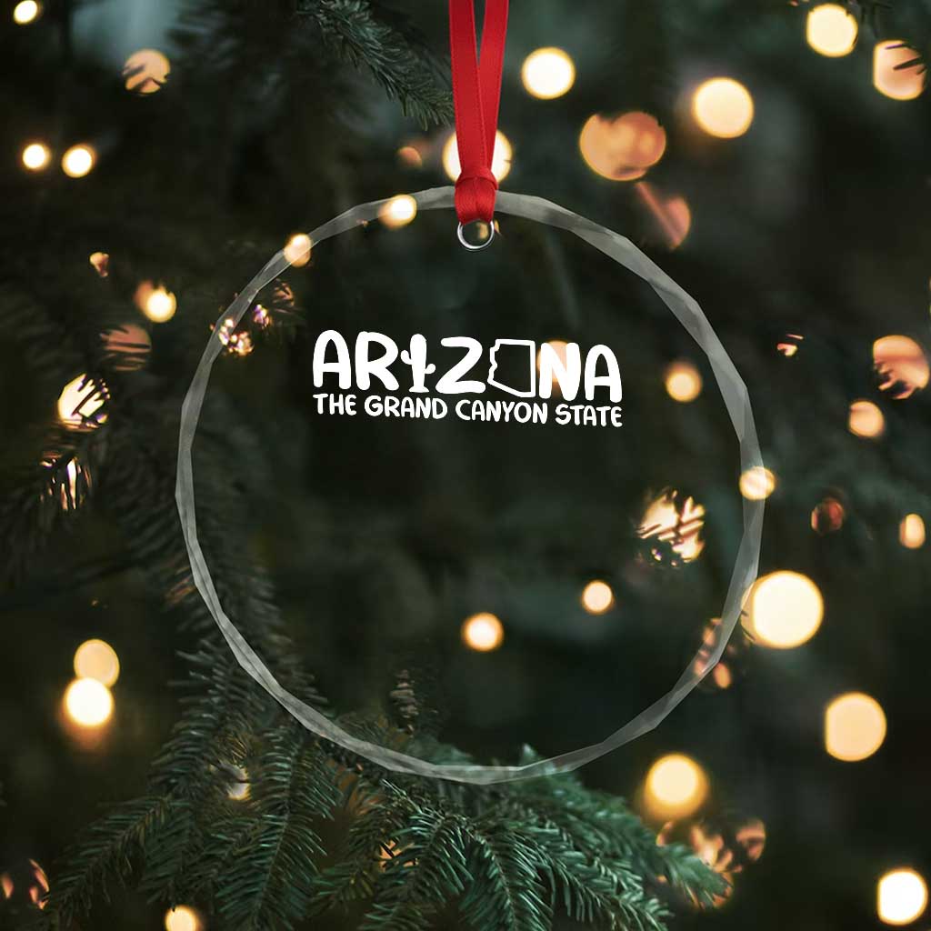 Arizona State Pride Crystal Glass Ornament The Grand Canyon State Souvenir TS12 Print Your Wear