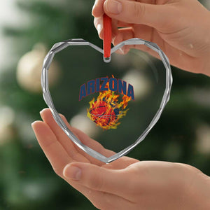 Arizona State Pride Heart Crystal Glass Ornament Flaming Basketball Coach Gift TS12 Print Your Wear