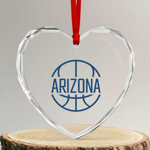 Arizona State Pride Heart Crystal Glass Ornament Grand Canyon State Basketball Gift TS12 Transparent Glass 3'' Heart Print Your Wear
