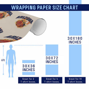 Arizona State Pride Wrapping Paper Roll Flaming Basketball Coach Gift TS12 Print Your Wear