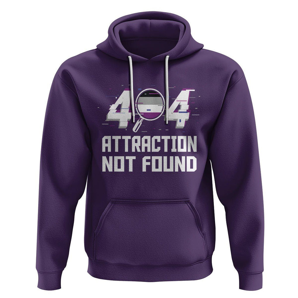 Asexual Hoodie Error 404 Attraction Not Found ACE Asexuality LGBTQ TS09 Purple Printyourwear