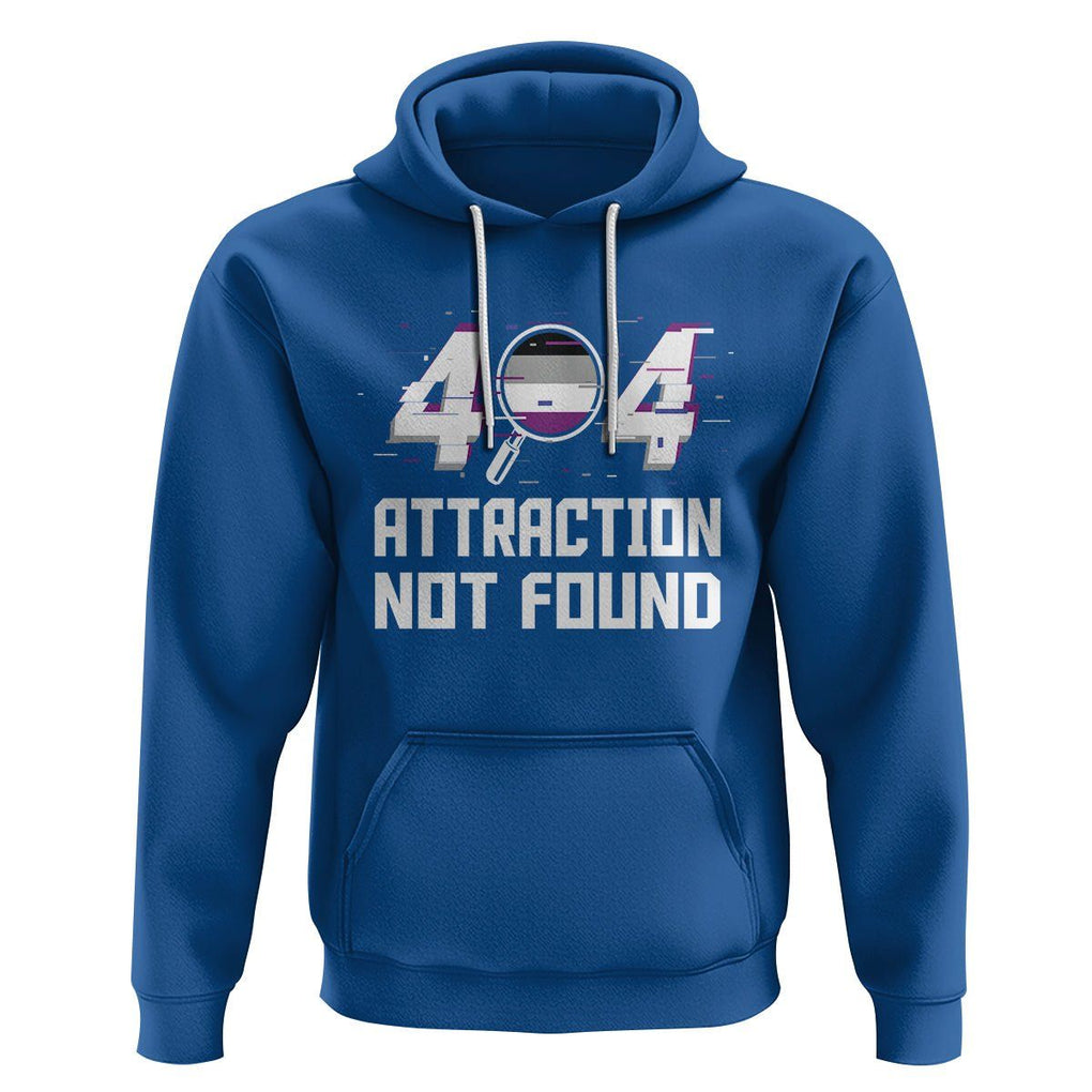 Asexual Hoodie Error 404 Attraction Not Found ACE Asexuality LGBTQ TS09 Royal Blue Printyourwear