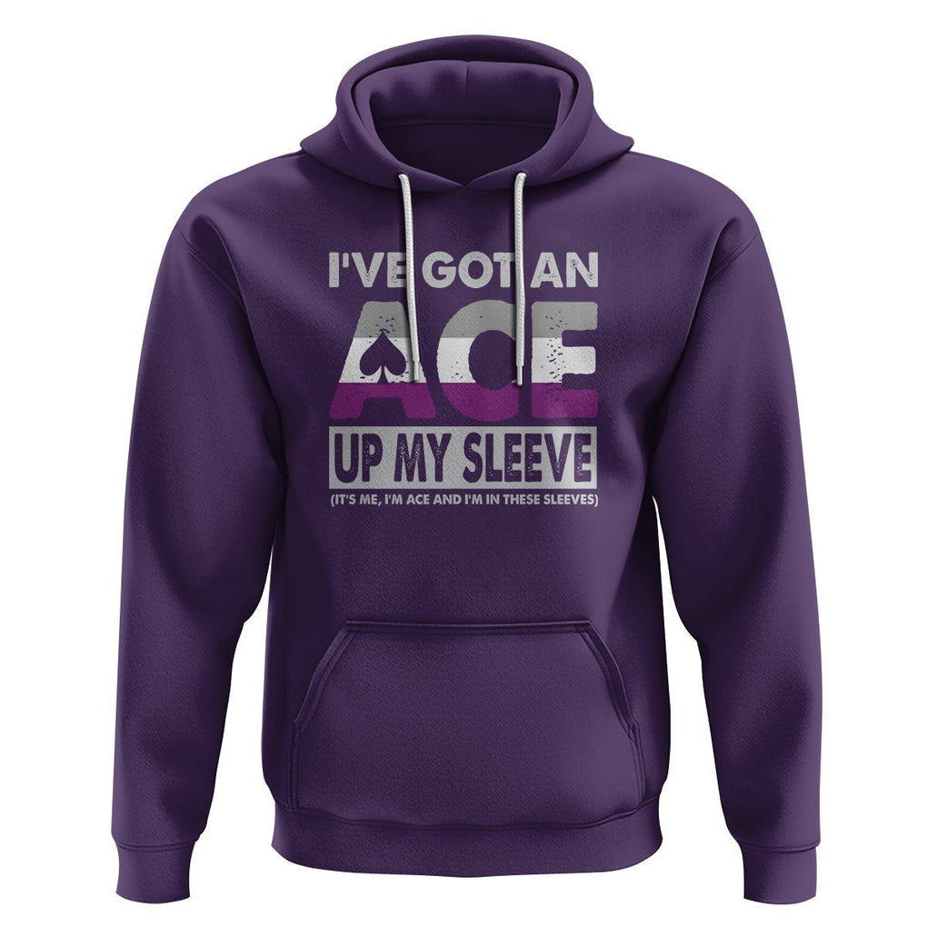 Asexual Hoodie It's Me I'm ACE And I'm In These Sleeves Asexuality LGBTQ TS09 Purple Printyourwear
