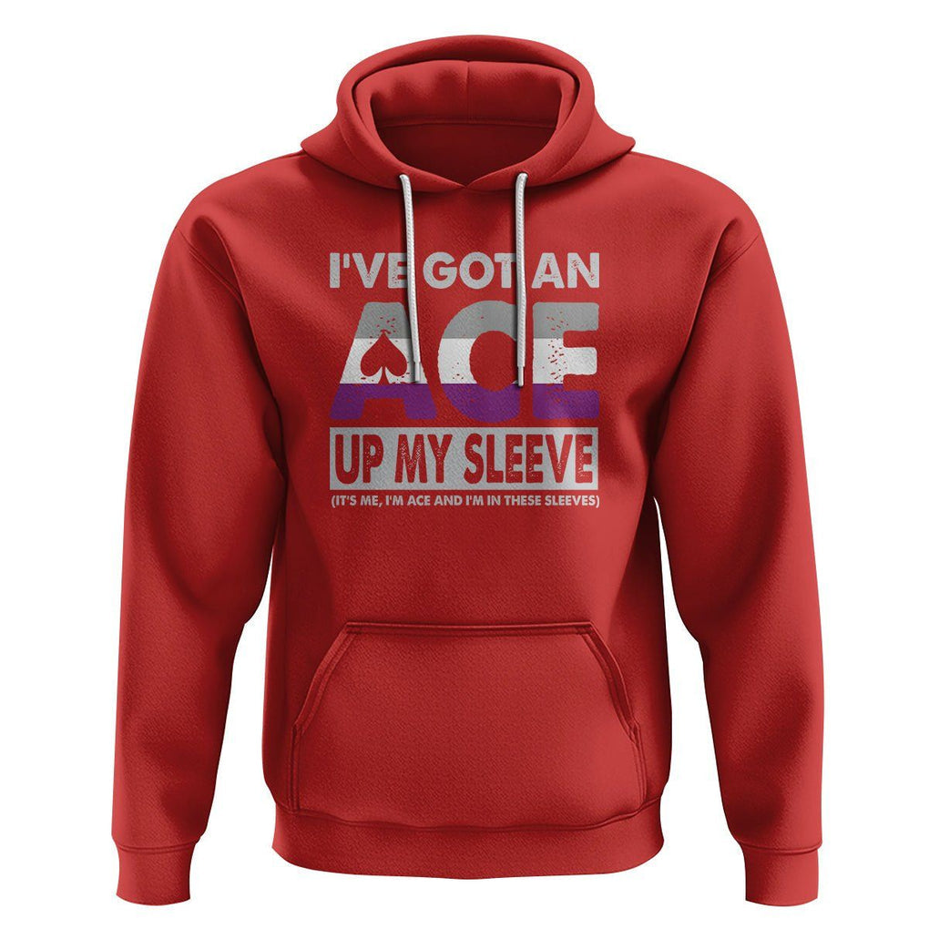 Asexual Hoodie It's Me I'm ACE And I'm In These Sleeves Asexuality LGBTQ TS09 Red Printyourwear