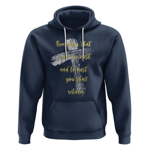 Ash Wednesday Hoodie Remember That You Are Dust And To Dust You Shall Return Christian TS09 Navy Printyourwear