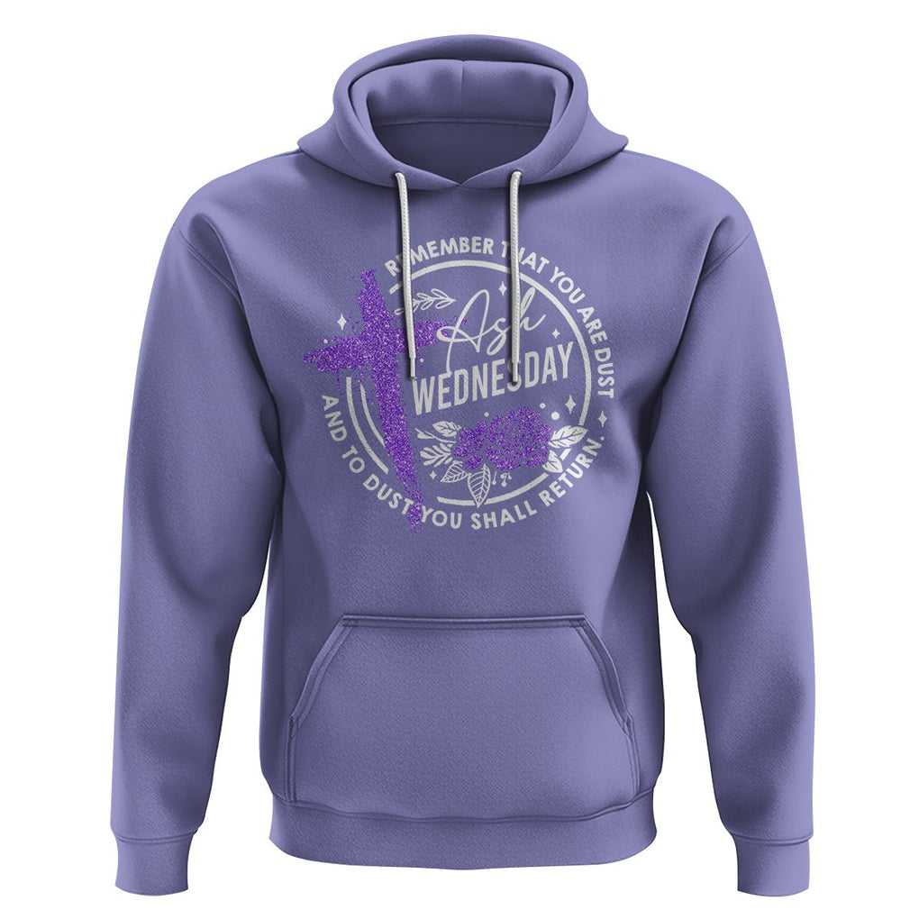 Ash Wednesday Hoodie Remember That You Are Dust Cross Catholic Lent Christian TS09 Violet Printyourwear