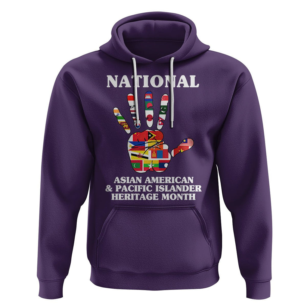Asian American Hoodie Asian American And Pacific Islander Heritage Month Hand TS02 Purple Printyourwear