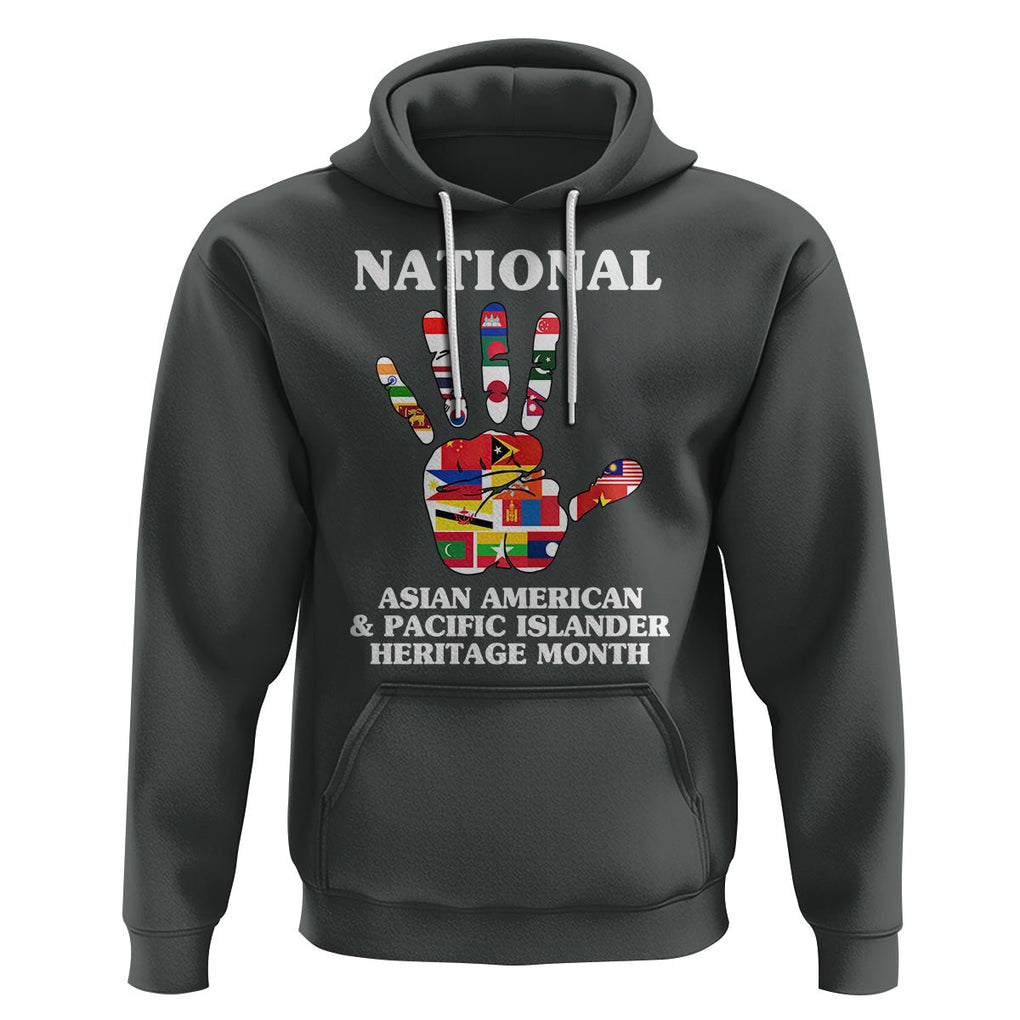 Asian American Hoodie Asian American And Pacific Islander Heritage Month Hand TS02 Dark Heather Printyourwear
