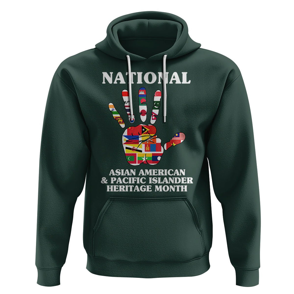 Asian American Hoodie Asian American And Pacific Islander Heritage Month Hand TS02 Dark Forest Green Printyourwear