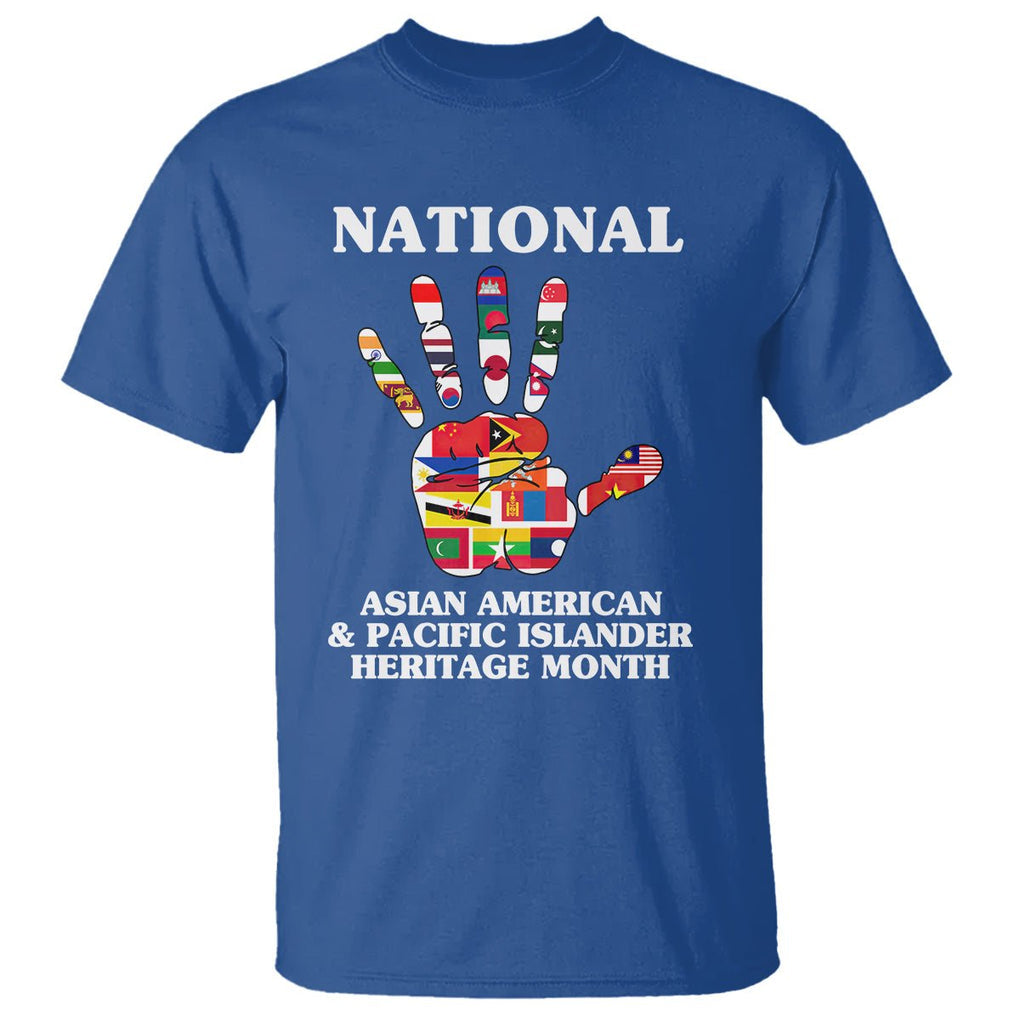 Asian American T Shirt Asian American And Pacific Islander Heritage Month Hand TS02 Royal Blue Printyourwear